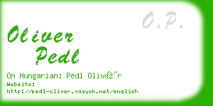 oliver pedl business card